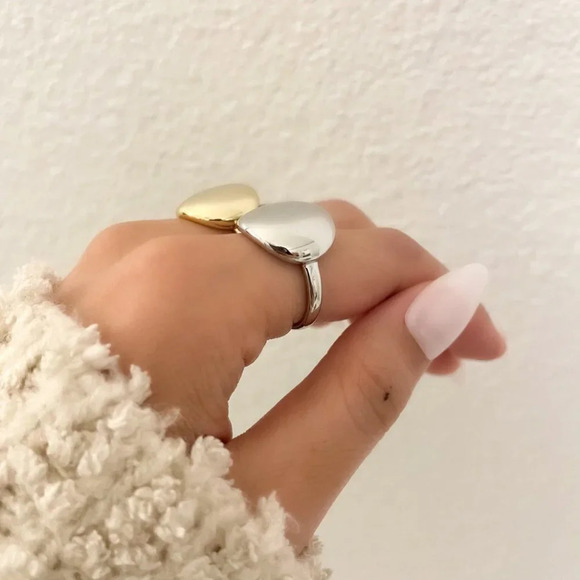 925 Sterling Silver Round Circle Ring Minimalist Ring Stacking Geometric Ring - Picture 6 of 9